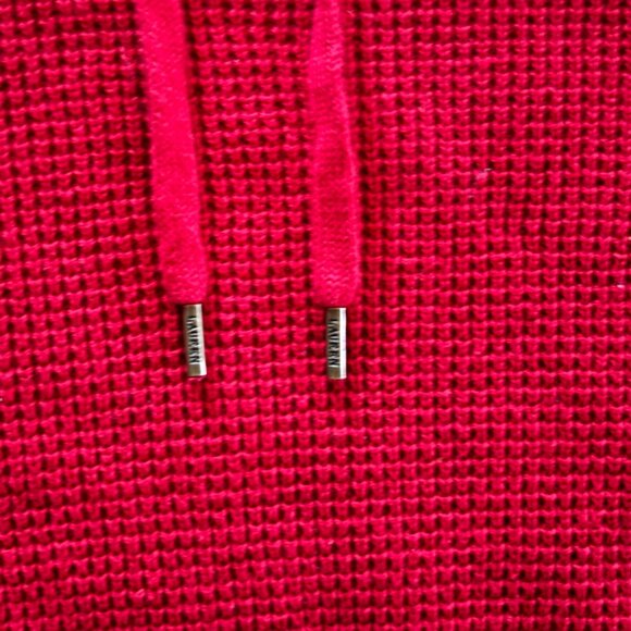 Ralph Lauren - Thermal Knit Cowl Neck Red Sweater - 100% Cotton (Size: M) - Picture 4 of 7